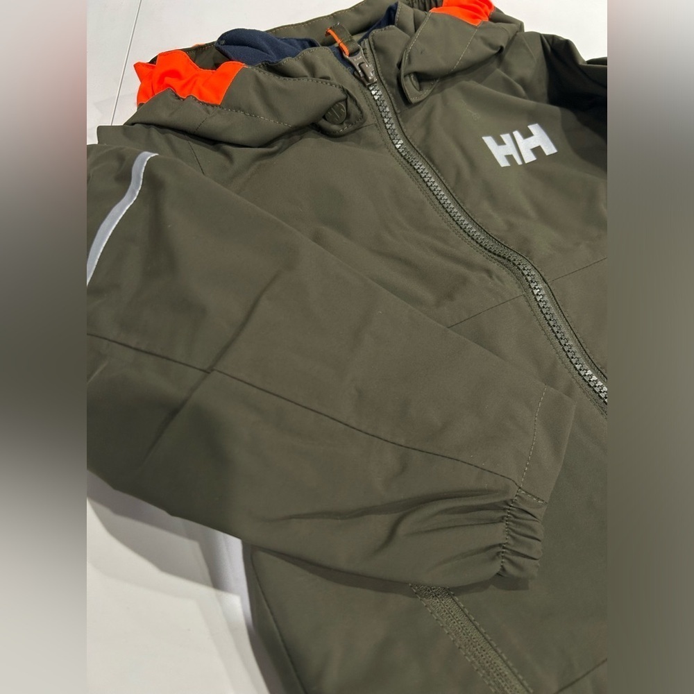 Helly Hansen Kids Infants Size 1 Sogn Jacket NWT Green Multi-Sport Rain - Picture 2 of 9